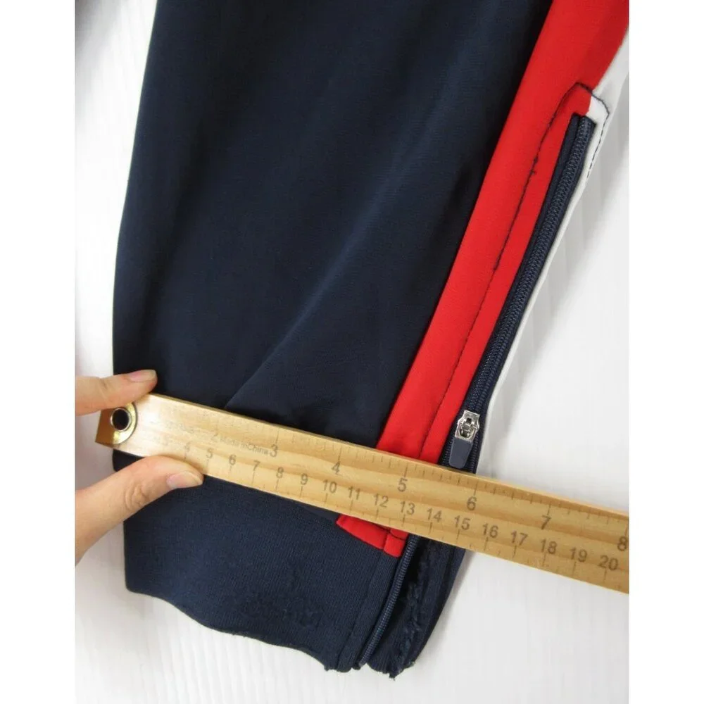 Sergio Tacchini Pants Medium Track Tennis Warm Up Ankle Zip Joggers - Picture 8 of 12